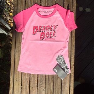 DEADLY DOLL★OG BABY T Buy Deadly Doll Baby Baby Tee Pink White | SASOM
